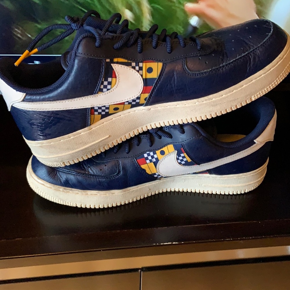 Blue Nike air sneakers